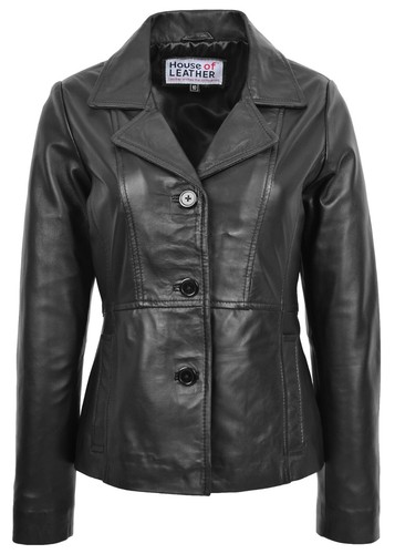 Womens real leather blazer - real,