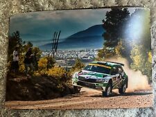 ANDREAS MIKKELSEN HAND SIGNED 12X8” PHOTO SKODA RALLY WRC HYUNDAI VOLKSWAGEN
