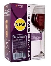 WINEBUDDY Strawberry Fruit Wine Kit - 6 Bottles in 7 Days - Young's Home Brew