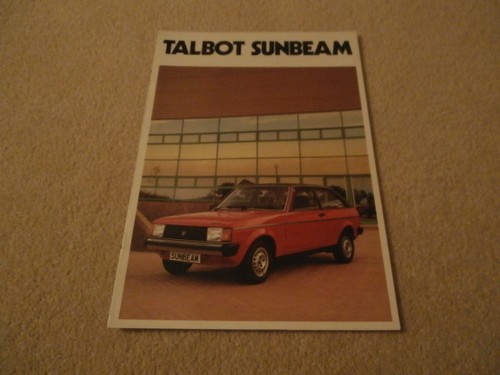 Talbot sunbeam 1980 - sunbeam, brochure