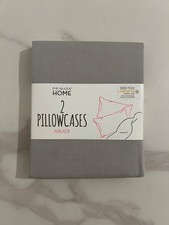 Primark Set Of 2 Grey Pillow Cases - Brand New