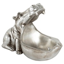 SAVE 40%!! Hippo Antqiued Silver Key Coin Storage Holder Dish Ornament Gift 