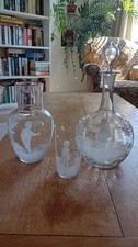 Mary Gregory Clear Decanter