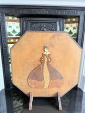 Antique art deco fire screen - art,