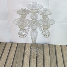 Glass Candelabra 5 Arm