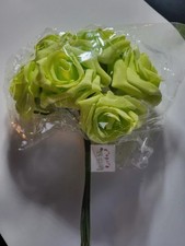Lime Green Foam Roses 6cm