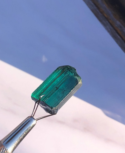Indicolite tourmaline crystal - indicolite,