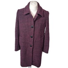 Jigsaw Wool Coat UK12 Purple