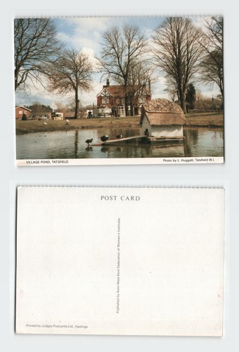 Vintage postcard village pond - postcard,