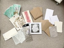 Job Lot Blank Cards Envelopes, Stencils, Leaves And Tags