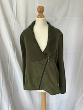 Marks and Spencer Per Una Ladies Green Fleece Jacket, Full Zip, Large