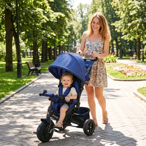 Kids trike with parent - in,