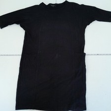 JAEGER Dress XL Black Womens 3/4 Sleeve Round Neck Midi Stretch Pockets