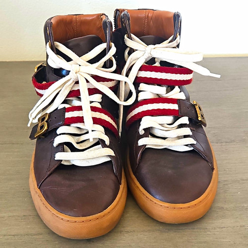 Bally men leather high - men's,