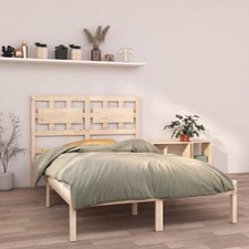 Bed frame solid pine brown 120