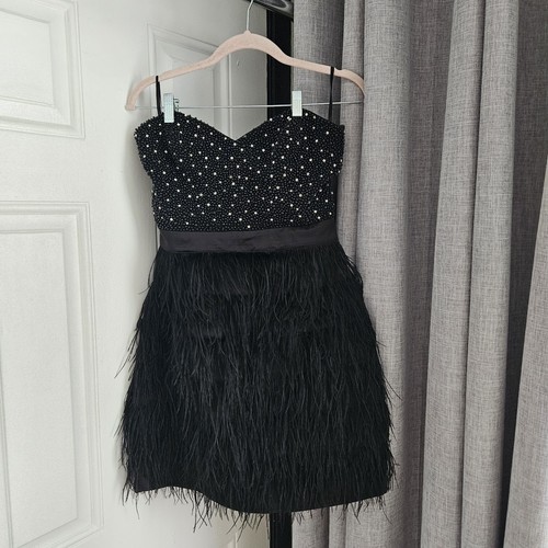 Lipsy black feather beaded - lipsy,