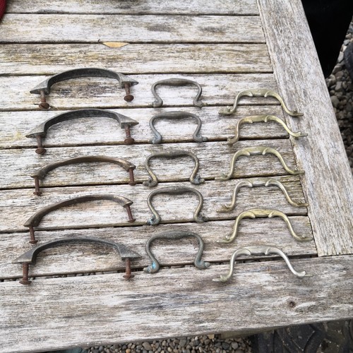 Vintage brass drawer handles - drawer,