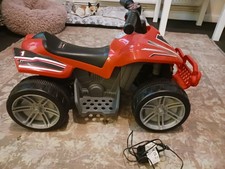 Kids Quad Bike Ride On HTI 6V Red Electric ATV Complete Good Condition 2.5 kmph
