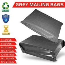 All Sizes Grey Mailing Bags Strong Parcel Postage Plastic Post Poly Self Seal