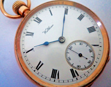 ANTIQUE 1903 OF LEGENDRY AMERICAN WALTHAM WATCH COM. WITH  GOLD PLATE CASE
