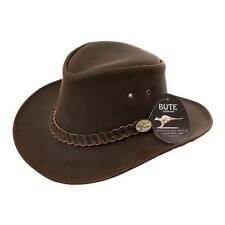 Australian Leather Bush Hat Cowboy Hat 4 Sizes 4 Colours Outback Traditional