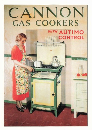 Advert postcard cannon gas - postcard,