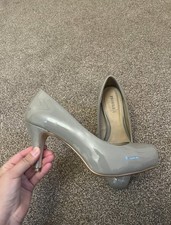 BHS Grey Patent High Heel
