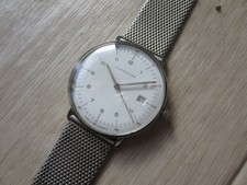 JUNGHANS Max Bill Watch 33mm 047/4252.04 QZ made in Germany W/box