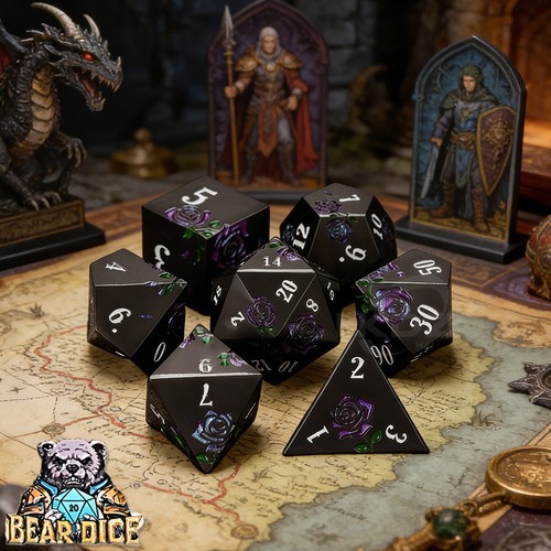 Black purple rose - purple, dnd