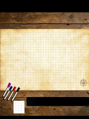 Battle grid mat dry - battle, wipe