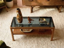 Myer Teak Glass Coffee Table