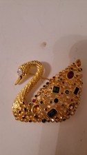 Swarovski Swan Brooch