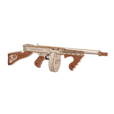 Rokr Tommy Submachine Gun Toy Gift For Boys Wooden Puzzle LQB01 Firing Model