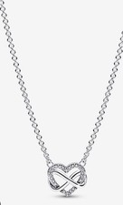 Silver Infinity Heart Collier