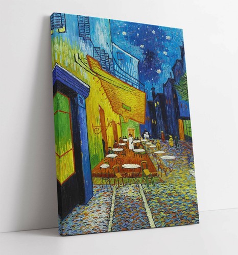 Cafe terrace large canvas wall - cafe,