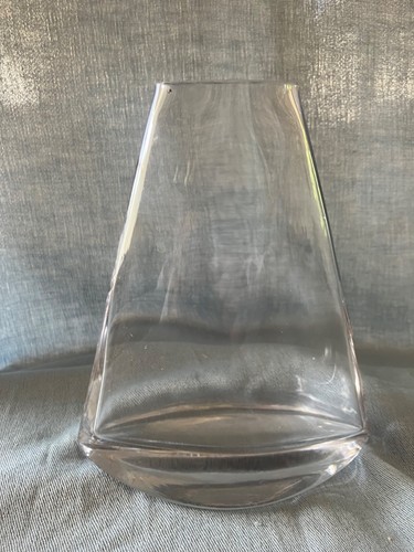 Clear glass vase - art,