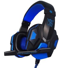 WIRED GAMING HEADSET HEADPHONES MICROPHONE LED PC LAPTOP PS4 PS5 XBOX ONE 3.5MM 