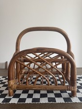 Vintage rattan bamboo magazine - vintage,