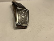 EMPORIO ARMANI TANK CASE QUARTZ-AR-0237-STAINLESS STEEL-FOR SPARES OR REPAIR