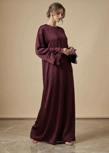 Ladies satin long - satin, abaya