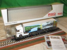 Piko HO gauge bogie flat wagon with Herpa Krombacher Pils truck load VGC boxed