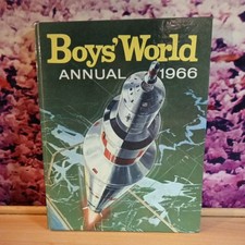 Boys' World Annual 1966 (Hardcover, 1965) Odham Books Vintage Comic Book VGC