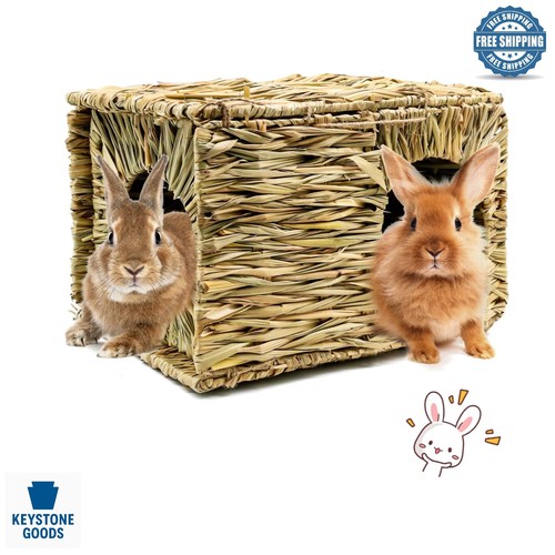 Large handcrafted grass rabbit - handcrafted,