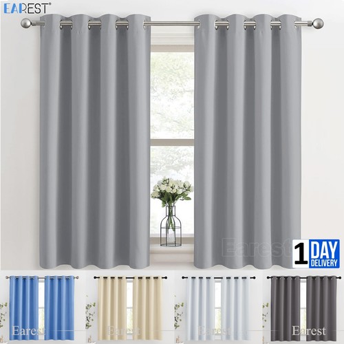 2pcs blackout curtains eyelet - 2pcs,