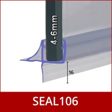 L Shape Shower Bath Screen Seal & Corner Piece | 4-6mm Glass | Gaps from 12-16mm