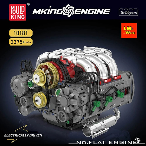 Mould king flat engine model - mould,