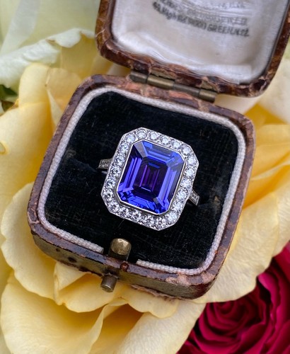 Art deco tanzanite diamond - deco,