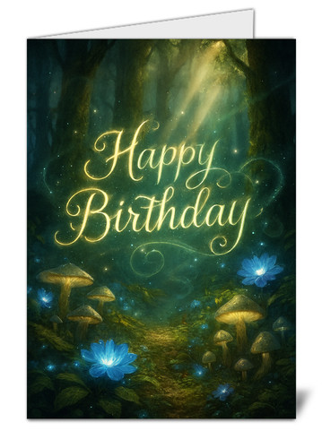 Floral birthday card - floral, –