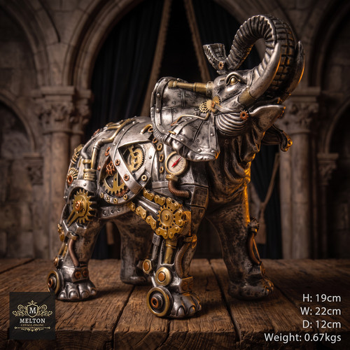Steampunk elephant sculpture - steampunk,