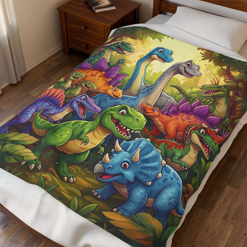 Cute dinosaur plush blanket - plush,